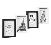 Cadre Photo Multiple Bois MDF Collage Porte Blanc Noir Plusieurs Mesures