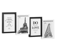 Cadre Photo Multiple Bois MDF Collage Porte Blanc Noir Plusieurs Mesures