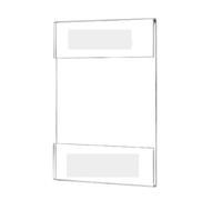 Cadre photo mural en acrylique sans perforation et porte-étiquette pour utilisation sur le marché, design transparent pour afficher des informations sur le produit et la publicité (style vertical A5)