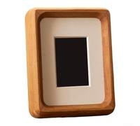 Cadre photo mural et de table en bois de hêtre avec façade en acrylique transparent et panneau arrière sécurisé avec boutons à ressort pour changer de photos rapidement et en toute sécurité (7,6 cm)