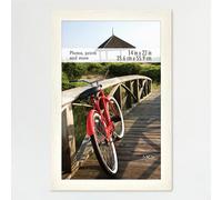 Cadre photo mural vertical et horizontal en bois blanc 14 x 22 cm pour photos, affiches et impressions d'art (lot de 1)