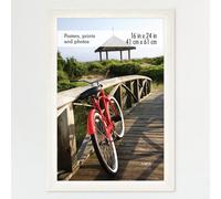 Cadre photo mural vertical et horizontal en bois blanc 40 x 60 cm pour photos, affiches et impressions d'art (lot de 1)