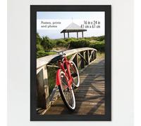 Cadre photo mural vertical et horizontal en bois d'onyx 40 x 60 cm pour photos, affiches et impressions d'art (lot de 1)