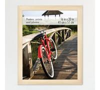 Cadre photo mural vertical et horizontal en bois naturel 40 x 50 cm pour photos, affiches et impressions d'art (lot de 1)