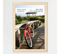 Cadre photo mural vertical et horizontal en bois naturel 40 x 60 cm pour photos, affiches et impressions d'art (lot de 1)