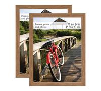 Cadre photo mural vertical et horizontal en ch ne moyen 45 x 61 cm pour photos, affiches et impressions d'art (lot de 2)