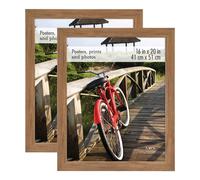 Cadre photo mural vertical et horizontal MCS 40 x 50 cm en ch ne moyen pour photos, affiches et impressions d'art (lot de 2)