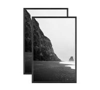 Cadre photo mural vertical et horizontal MCS Master & Co. Foundry Metal 12x18, grand format, pour photos, affiches et impressions d'art, noir (lo