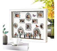 Cadre Photo Musée Miniature | Figurines en Bois Ludiques avec Éclairage pour Kit d'Affichage de Mémoire | Cadre Vitrine Pour Souvenirs Familiaux - Pour Elle Et Lui, Adultes, Amoureux, Famille, Amis, F