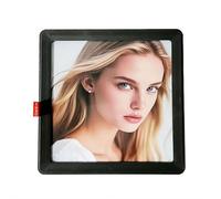 Cadre photo musical à faire soi-même avec Bluetooth et enregistrement - Haut-parleur magnétique pour réfrigérateur avec support de bureau - Cadeau personnalisé pour elle/lui (noir)