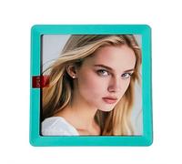 Cadre photo musical à faire soi-même avec Bluetooth et enregistrement - Haut-parleur magnétique pour réfrigérateur avec support de bureau - Cadeau personnalisé pour elle/lui (vert)
