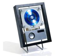 Cadre Photo Musical Décoratif, Lecteur CD Mural avec Télécommande/Haut-parleurs/6 Effets Lumineux, Sortie Bluetooth 5.1 Bidirectionnelle/USB/aux, Fonctions Incluant CD, USB, FM, Idéal pour Black