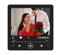 Cadre photo musical USB en acrylique - Accessoires décoratifs pour la Saint-Valentin, un mariage, un voyage, Halloween, un anniversaire, une fenêtre, un papa