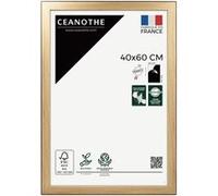 Cadre photo Newton bois noir 40x60 cm CEANOTHE en résine recyclée Verre acrylique Incassable - Fabriqué en France Bois G