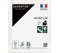 Cadre photo Newton brut 40x50 cm CEANOTHE en résine recy Verre acrylique Incassable - Fabriqué en France Blanc G