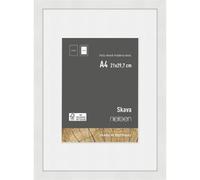 Cadre photo Nielsen Skava blanc brillant format A4 21 x 29,7 cm avec aspect bois