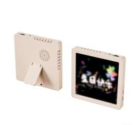 Cadre photo numérique, 1 cadre photo magnétique Bluetooth avec lecture et support enregistrables, cadre photo pour réfrigérateur, bureau et anniversaires (rose)