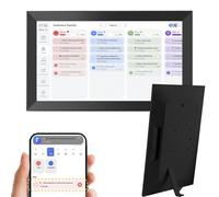 Cadre Photo Numérique 10,1/15,6/21,5 Pouces, Calendrier Numérique avec Cadre Photo Cloud, Calendrier Familial Et Galerie d'art, Restauration Intelligente Alimentée par L'ia Black 15.6-inch