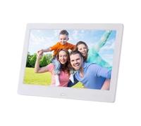 Cadre Photo Numérique 10,1 Pouces 1024x600 Écran TN Photos Vidéos Lecteur Cadeau for Les Grands-Parents Facile Partager Moments(White)