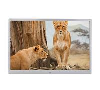 Cadre photo numérique 10, 12, 15 et 17 pouces, en métal, avec écran haute définition et télécommande. Compatible photos, vidéos et musique. Facile à configurer. Couleur or rose (15 pouces).