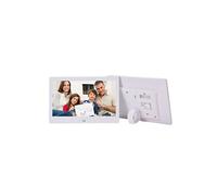 Cadre photo numérique 10 pouces Grand écran 1280*800P USB TF avec télécommande -Blanc