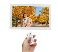 Cadre Photo Numérique, 100-240 V 18,5 Pouces, Cadre Photo Blanc avec Télécommande, luminosité Réglable pour la Maison (Prise UE)
