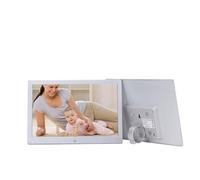 Cadre Photo numérique 12 Pouces Lecture en Boucle vidéo/Image Album Photo électronique pour la Maison Le Bureau la publicité en Magasin(Silver)