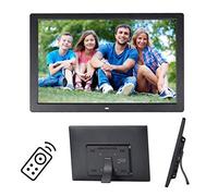 Cadre Photo Numérique 13 Pouces HD avec Télécommande Et Detecteur De Mouvement Cadre Photo Electronique LED Cadre 1080P 16:9 Cadre Photo Digital Compris l'horloge MP3 MP4 Calendrier,Black