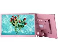 Cadre Photo numérique 15,4 Pouces 1280 x 800 Haute résolution 16:9 FHD IPS Écran Cadres Photo numériques Prise en Charge du Cadre Photo numérique Entrée HDMi Lecture vidéo HD 1080P (Or Rose 15 Pouces