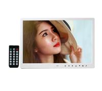 Cadre Photo Numérique 15.4 Pouces, Écran Tactile HD 1280x800 IPS pour Partager Photos et Vidéos, Calendrier pour Anniversaire/Cadeaux d'affaires, Souvenirs White