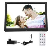 Cadre Photo Numérique 15,4 Pouces, Partage D'écran 1280x800 TN Photos et Vidéos Instantanément, Prise en Charge de la Lecture Vidéo/Lecture(EU Plug Black)