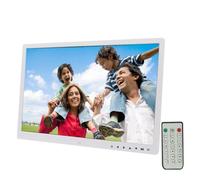 Cadre Photo Numérique 17 pouces Full HD Musique Vidéo USB SD Blanc YONIS