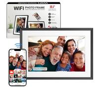 Cadre photo numérique 32 Go 10,1'' Wi-Fi 1280 x 800 IPS LCD Écran tactile intelligent Rotation automatique Partage instantané de photos ou de vidéos via l'application Frameo