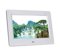 Cadre Photo numérique 7 Pouces 1024 x 600, écran IPS Haute résolution, Album électronique HD - Image/Musique/vidéo/Calendrier/Horloge, avec télécommande - Prise en Charge la Carte MMC/SD