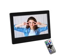 Cadre Photo Numérique 7 Pouces LED Support Vidéo Musique Calendrier Multilingue Noir YONIS