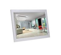 Cadre Photo numérique à écran LED 22 pouces/24 Pouces, Lecteur vidéo Haute définition, Bureau/Mural, avec télécommande.(White,22-inch)