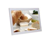 Cadre Photo numérique à écran LED 22 pouces/24 Pouces, Lecteur vidéo Haute définition, Bureau/Mural, avec télécommande.(White,24-inch)