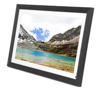 Cadre Photo Numérique à écran Tactile de 15,6 Pouces avec WiFi, Panneau HD IPS, Application Gratuite pour Un Partage Facile, Rotation Automatique et Légende Personnalisée (Prise