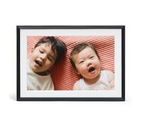 Cadre photo numérique Aura Carver 10,1" Gravel Noir avec passe-partout en papier mat