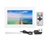 Cadre photo numérique avec télécommande, écran LED HD 1024 x 600, lecture vidéo et audio, reconnaissance automatique des formats de fichiers