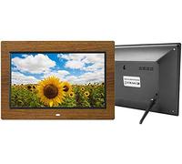 Cadre Photo numérique, Cadre Photo numérique 10 Pouces avec Support, mémoire système 1024 × 600 16 Mo, Horloge Musicale, réveil, Calendrier perpétuel (Noir)