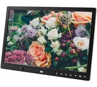 Cadre Photo numérique, Cadre Photo numérique 15,4" - Écran IPS HD Haute résolution 1280 x 800, capteur de Mouvement - Aperçu de l'image à Rotation Automatique - Lecteur publicitaire Mural 1080P (Noir