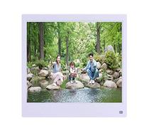 Cadre Photo numérique, Cadre Photo numérique 15,6 Pouces, écran IPS Haute résolution, Horloge et Calendrier intégrés, adaptés à Divers scénarios (White 13)