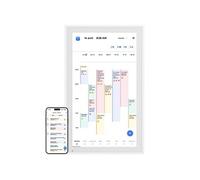 Cadre Photo numérique Calendrier 21,5 IPS 1920*1080 FHD Planning familiaux Partager photos/vidéos Design mural Blanc