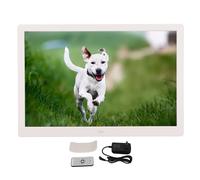 Cadre photo numérique calendrier, écran HD 15,4 pouces compatible vidéo 1080p, télécommande multifonction avec lecture de musique et de vidéos,