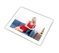 Cadre Photo Numérique, Configuration Facile Écran LED 1080P ABS Télécommande Cadre Photo Électronique 100-240V Fonction Réveil pour Chambre (Prise UE)