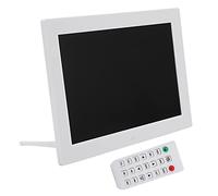 Cadre Photo Numérique de 12 Pouces avec Résolution HD Prenant en Charge la Lecture MP3/MP4/image. pour la Maison et Le Bureau. Couleur Blanche et Adaptateur Secteur