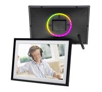 Cadre photo numérique, écran HD 10,1 pouces, Wi-Fi, 32 Go, contrôle par application, portable, noir