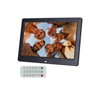 Cadre Photo Numérique Ecran LCD 10.1 Pouces Horloge Alarmes Réveil USB 2.0 Noir