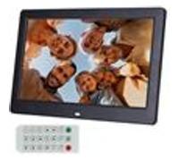 Cadre Photo Numérique Ecran LCD 10.1 Pouces Horloge Alarmes Réveil USB 2.0 Noir + SD 64Go YONIS Noir